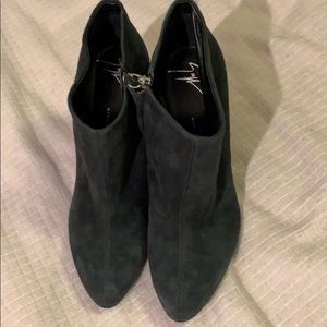 Giuseppe Zanotti 9 Blue suede stiletto heeled boot